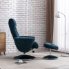 SC.Paddington Recliner Chair & Footstool in Deep Sea